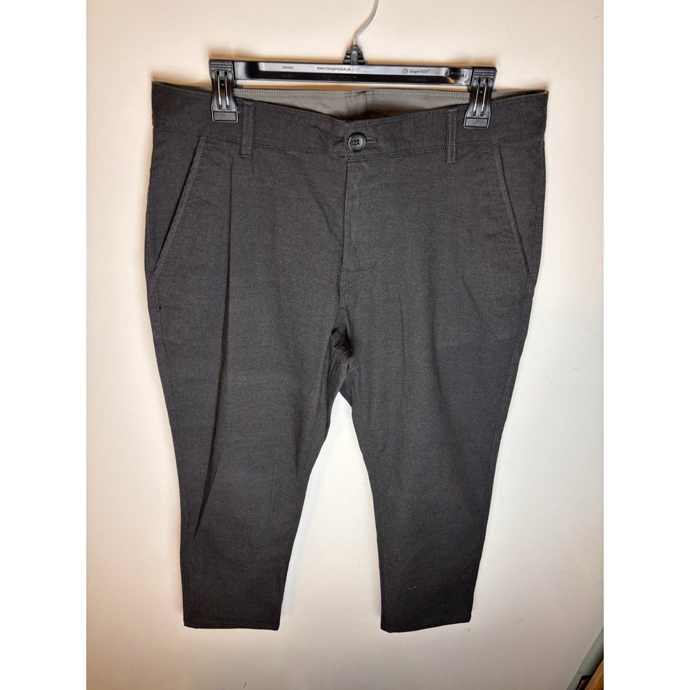 Prana McClee Mens Pants Size 32 Gray Hiking Straight Cotton M43193238